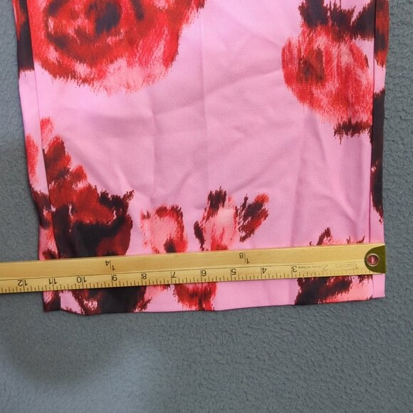 Tuckernuck Pants Women's M Pink Floral Cerise Blossom Erin Wide Leg Side Zip NWT - Picture 9 of 13